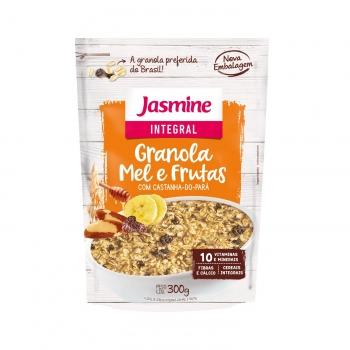 Granola Integral Com Mel E Frutas - Jasmine - Unidade De 300G