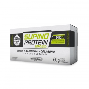 Barra Supino Protein Coco - Banana Brasil - Caixeta Com 2 Unidades De 30G