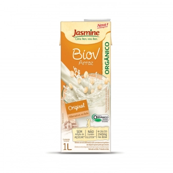Biov - Bebida Vegetal Orgânica De Arroz E Calcio Original - Jasmine - Unidade De 1L