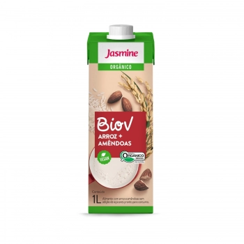 Biov - Bebida Vegetal Orgânica De Arroz Com Amendoa - Jasmine - Unidade De 1L