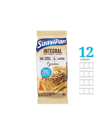 Bolinho Integral 7 Grãos - Suavipan - Display Com 12 Unidades De 40G