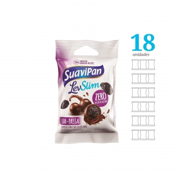Uva Passa Com Chocolate Zero Açucar - Suavipan - Display Com 18 Unidades De 40G