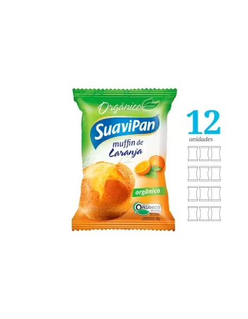 Muffin Orgãnoco Laranja - Suavipan - Display Com 12 Unidades De 40G
