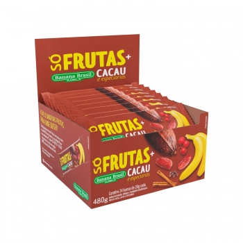 Barra De Frutas Só Frutas Cacau - Banana Brasil - Display Com 24 Unidades De 20G