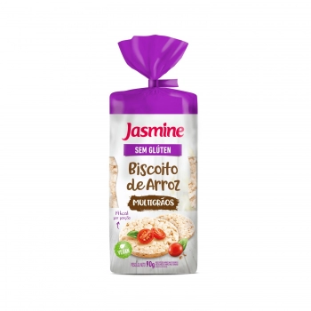 Biscoito De Arroz Sem Gluten Multigrãos - Jasmine - Unidade De 90G