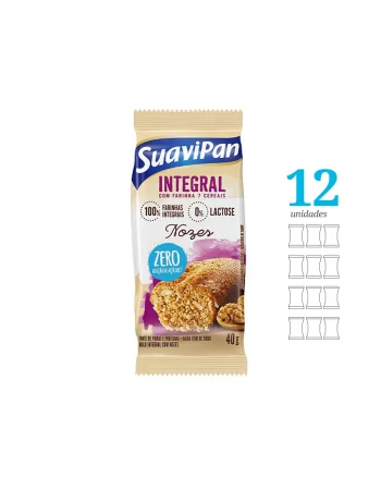 Bolinho Suavipan Integral Nozes - Suavipan - Display Com 12 Unidades De 40G