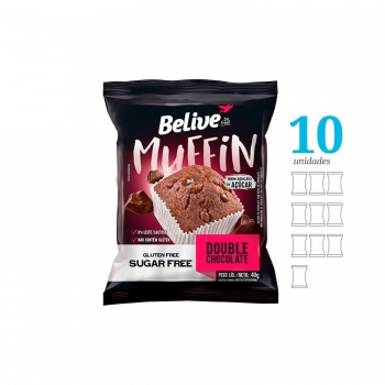Muffin Double Chocolate - Belive - Display 10 X 40g