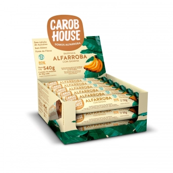 Barra de Frutas Alfarroba e Banana - Carob House - Display 18 X 30g