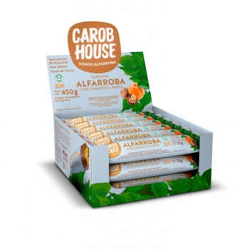 Barra de Frutas Alfarroba e Damasco - Carob House - Display 18 X 25g