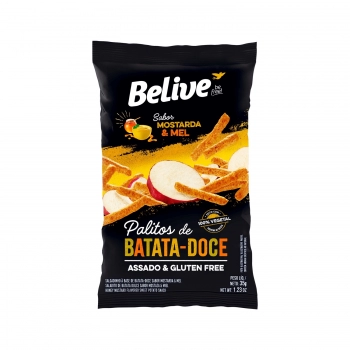 Palitos Batata Doce e Mostarda - Belive - Unidade 35g