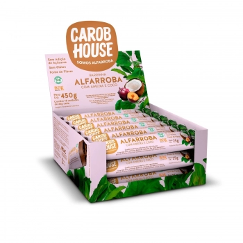 Barra de Frutas Alfarroba Ameixa e Coco- Carob House- Display 18 X 25g