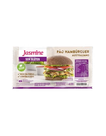 Pão De Hamburguer Australiano Sem Gluten - Jasmine - Pacote Com 4 Unidades De 75G