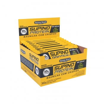 Barra Supino Protein Baunilha e Cookies - Banana Brasil - Display Com 12 Unidades De 30G