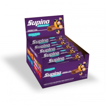 Barra De Frutas Supino Light Banana E Açai - Banana Brasil - Display Com 16 Unidades De 24G