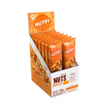 Barra De Nuts Nutry Damasco - Nutrimental - Display Com 12 Unidades De 30G