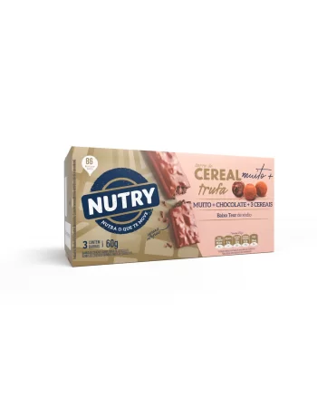 Barra De Cereais Nutry Com Trufa Muito Mais - Nutrimental - Caixeta Com 3 Unidades De 20G