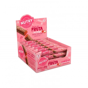 Barra De Frutas Nutry Morango E Chocolate - Nutrimental - Display Com 24 Unidades De 20G
