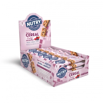 Barra De Cereais Nutry Frutas Vermelhas - Nutrimental - Display Com 24 Unidades De 22G