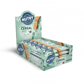 Barra De Cereais Nutry Coco E Chocolate - Nutrimental - Display Com 24 Unidades De 22G