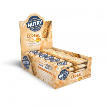 Barra De Cereais Nutry Aveia Banana E Mel - Nutrimental - Display Com 24 Unidades De 22G