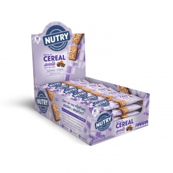 Barra De Cereais Nutry Avelã E Chocolate - Nutrimental - Display Com 24 Unidades De 22G