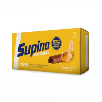 Barra De Frutas Supino Tradicional Ao Leite - Banana Brasil - Caixeta Com 3 Unidades De 24G