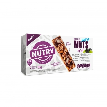 Barra De Nuts Nutry Zero Açucar Açaí - Nutrimental - Caixeta Com 2 Unidades De 30G