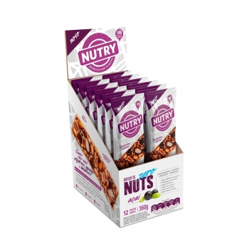 Barra De Nuts Nutry Zero Açucar Açaí - Nutrimental - Display Com 12 Unidades De 30G