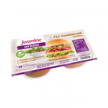 Pão De Hamburguer Sem Gluten - Jasmine - Pacote Com 4 Unidades De 75G