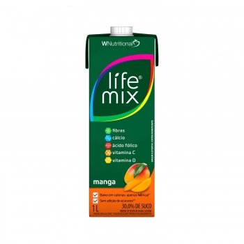 SUCO BAIXA CALORIA MANGA - 30% SUCO INTEGRAL - LIFE MIX 1 LITRO