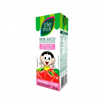 SUCO 100% FRUTAS MORANGO KIDS - LIFE MIX - 200 ML