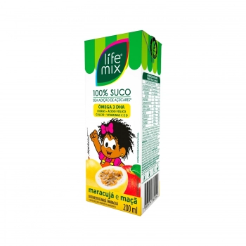 SUCO 100% FRUTAS MARACUJA KIDS - LIFE MIX - 200 ML