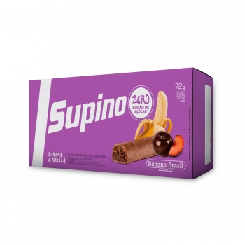 Barra De Frutas Supino Light Banana E Ameixa - Banana Brasil - Caixeta Com 3 Unidades De 24G