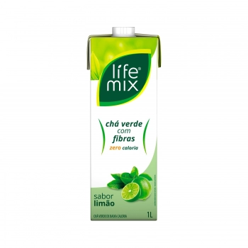 CHA VERDE ZERO COM FIBRAS - LIMAO - LIFE MIX - 1 LITRO