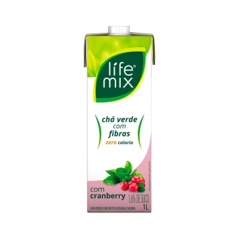 CHA VERDE ZERO COM FIBRAS - CRANBERRY - LIFE MIX 1 LITRO