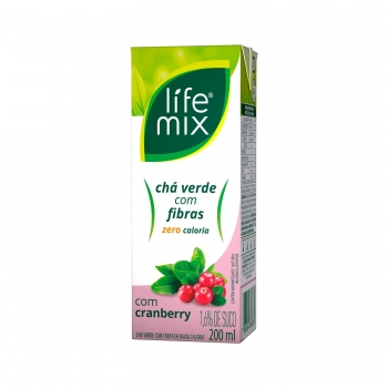 CHA VERDE ZERO COM FIBRAS - CRANBERRY - LIFE MIX - 200 ML