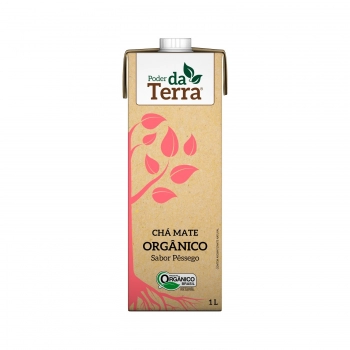 CHA MATE ORGANICO PESSEGO - PODER DA TERRA - 1 LITRO