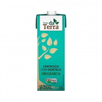 LIMONADA COM HORTELA ORGANICA - 10% SUCO - PODER DA TERRA - 1 LITRO