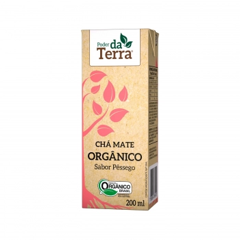 CHA MATE ORGANICO - PESSEGO - PODER DA TERRA - 200 ML