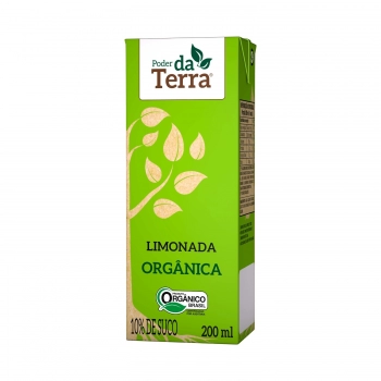 LIMONADA ORGANICA - 10% SUCO - PODER DA TERRA - 200 ML
