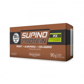 Barra Supino Protein Chocolate - Banana Brasil - Caixeta Com 3 Unidades De 30G
