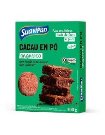 CACAU EM PO SUAVIPAN ORGANICO 16X100G