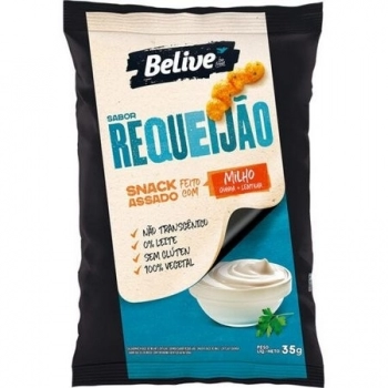 SNACKS DE MILHO BELIVE SABOR REQUEIJAO 35G
