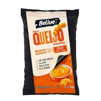 SNACKS DE MILHO BELIVE SABOR QUEIJO NACHO 35G