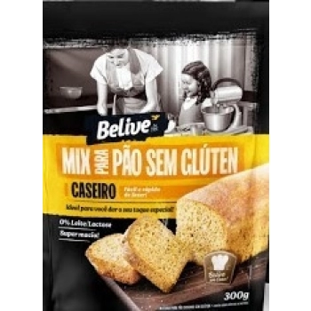 MIX PARA PAO CASEIRO BELIVE (SEM GLUTEN) - 300 GR