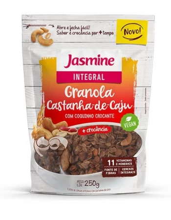 Granola Integral Grain Flakes Castanha de Caju e Coco Crocante - Jasmine - Unidade de 250g