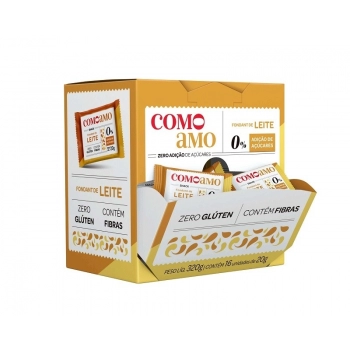 Fondant de Leite Zero - ComoAmo - Display 16 X 20g