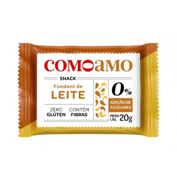 Fondant de Leite Zero - ComoAmo - Display 16 X 20g
