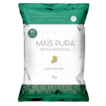 Pipoca Artesanal Lemon Pepper - MAIS PURA - 1x50g