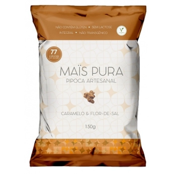 Pipoca Artesanal Caramelo e Flor de Sal - MAIS PURA - 1x150g
